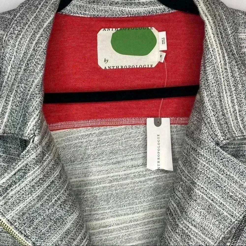 NWT Anthropologie Caitlin Knit Moto Jacket Sz Med - Picture 7 of 8